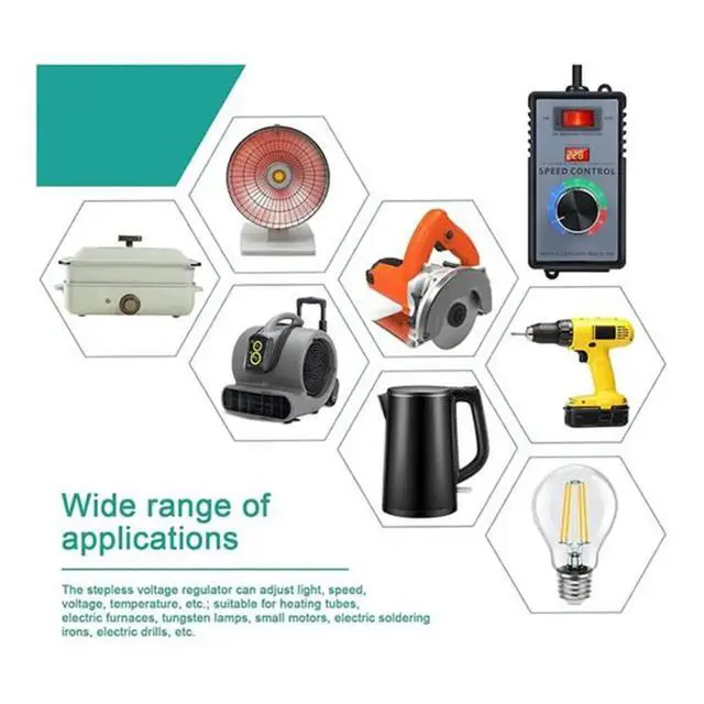 Alt view image 2 of 3 - 4000W Motor Controller Brushless Motor Speed Controller PWM Drive Controller for Fans and Power Tools BR Plug
