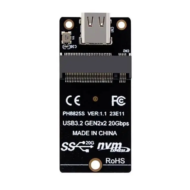 Alt view image 2 of 3 - NVME to USB 3.2 Type-C Adapter M2 NVME SSD Adapter ASM2364 USB 3.2 GEN2 X2 20Gbps Support M2 Nvme SSD 2230/42/60/80