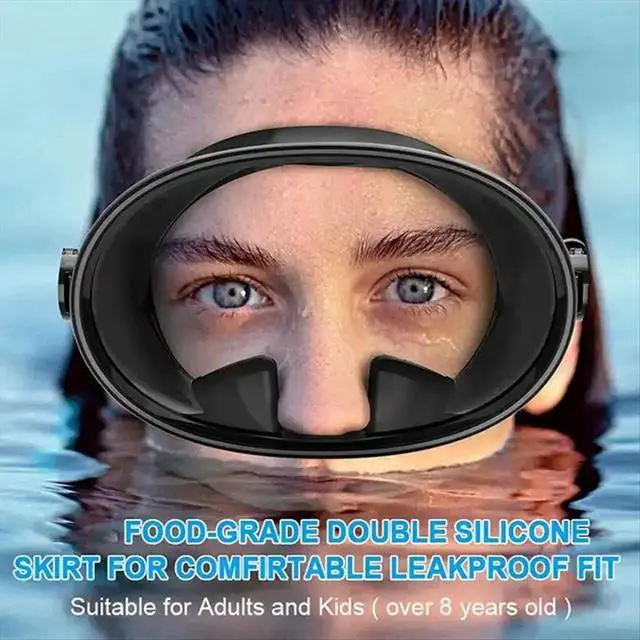 Alt view image 2 of 3 - HD Field of Vision Diving Goggles Waterproof Anti-Fog Explosion-Proof Silicone Goggles Retro Free Diving Masks