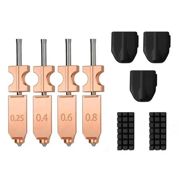 Alt view image 2 of 3 - Nozzle for Adverturer Ad5x Bimetallic Hardened Steel Nozzle with 3 Socks+2 Wipers Quick Release 3D Parts