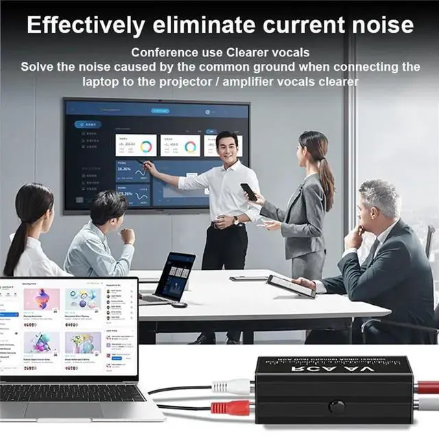 Main image of Audio Noise Filter Ground Loop Isolator for Hum Static Car Home Stereo System Car Audio Filter
