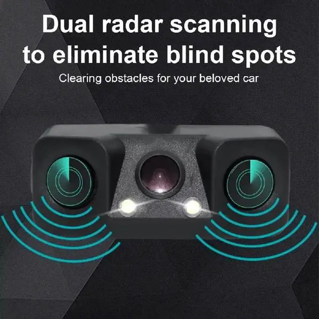 Alt view image 3 of 3 - HD CCD Car Rear View Camera Parking Radar Detector Sensor LED Night Vision Waterproof Reverse Camera