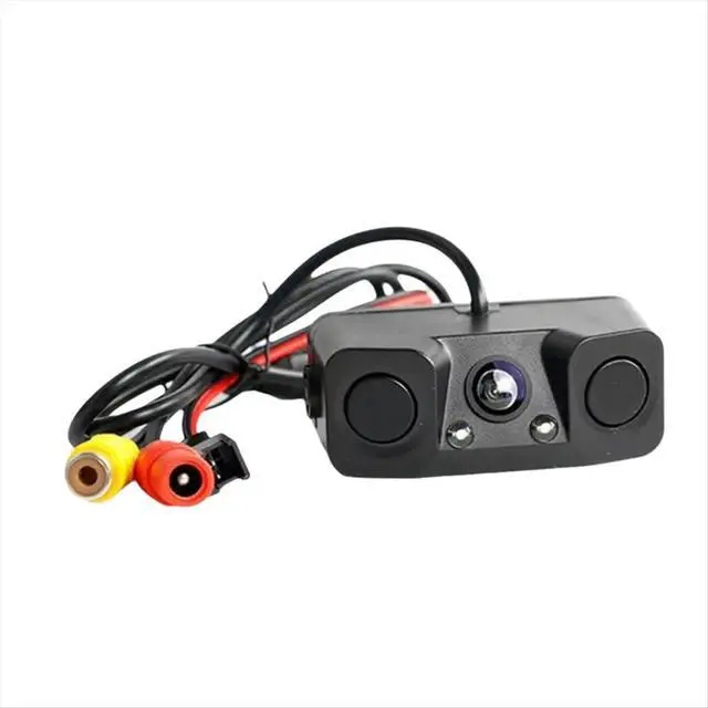 Alt view image 2 of 3 - HD CCD Car Rear View Camera Parking Radar Detector Sensor LED Night Vision Waterproof Reverse Camera