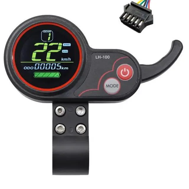 Alt view image 2 of 3 - LH100 LCD Display Dashboard 24V-60V Throttle Meter for /Ebike Speedometer(SM Plug 5PIN)