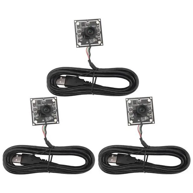 Alt view image 2 of 2 - 3PCS 100 Degree Camera Module 1MP OV9732 1280X720 USB Free Driver Manual Focus, With 2 Meter Cable For Winxp/7/8/10