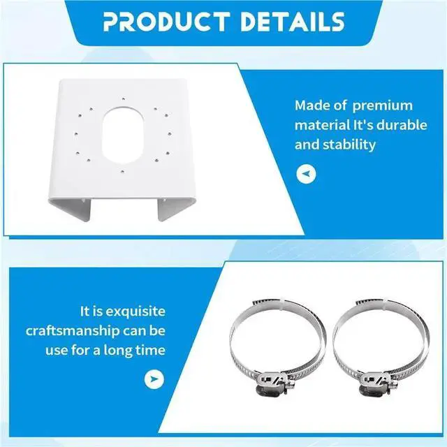 Alt view image 2 of 3 - DS-1275ZJ-S-SUS Wall Bracket For Horizontal Pole Mount For Dome Bullet Camera