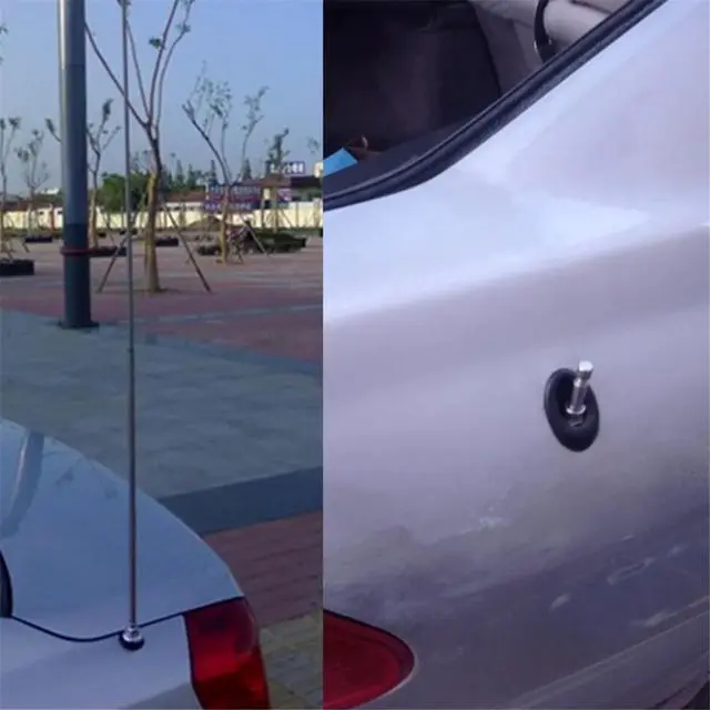 Alt view image 3 of 3 - Electric Power Automatic Telescopic Antenna Exterior Vehicle Aerials 12V Universal Waterproof for Car SUV AM FM Radio