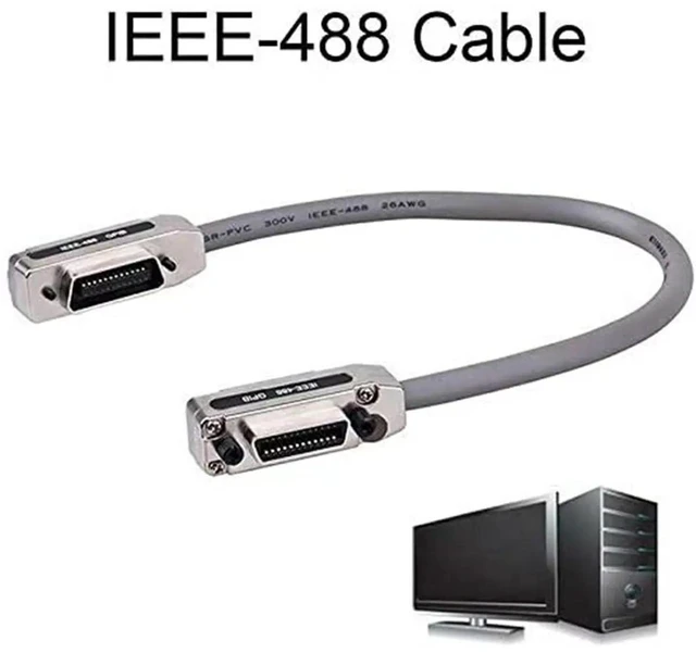 Alt view image 3 of 3 - IEEE-488 Cable GPIB Cable Metal Connector Adapter Plug and Play 1Meter Control Motherboard Bus GPIB Data Cable