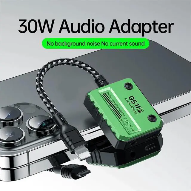 Main image of GS1 30W Fast Charging Adapter Audio Adapter for Aux 3.5mm Audio Converter for 12/13/14