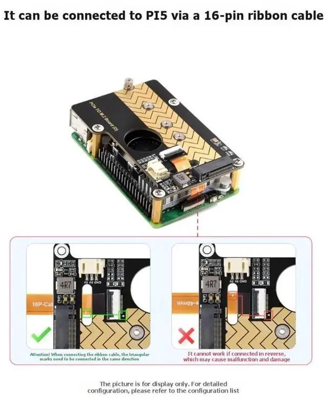 Main image of Acrylic Case for PoE M.2 HAT+ (B) & PCIe to M.2 Board (D) for 5 Case +M.2 SSD Expansion Board