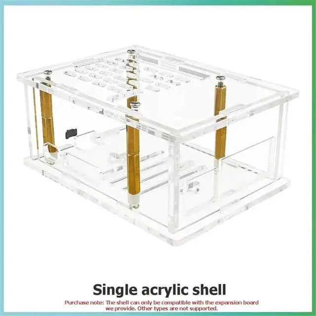 Alt view image 2 of 3 - Acrylic Case for PoE M.2 HAT+ (B) & PCIe to M.2 Board (D) for 5 Case +M.2 SSD Expansion Board