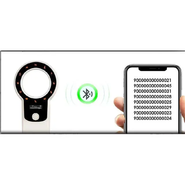 Alt view image 2 of 3 - Rechargeable 134.2kHz/125kHz Pet Chip B EMID Animal ID Reader for Dog Cat Cow Pig Ear Tag