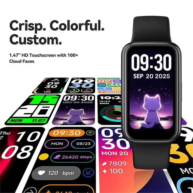 Alt view image 2 of 3 - Fitness Trackers Smart Watch 1.47" Color Screen, 100+ Sport Modes, Heart Rate & Sleep Monitor, 3ATM Waterproof