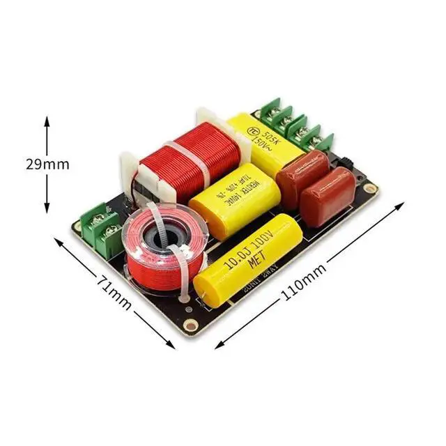 Alt view image 2 of 3 - 2Pcs -250 250W 2 Way Frequency Divider Tweeter Crossover Filter DIY Speaker Filter Circuit Home Sound Theater