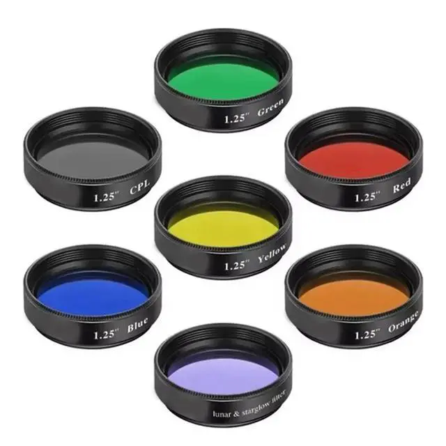 Alt view image 3 of 3 - 1.25 Inch Telescope Moon Filter CPL Filter 5 Color Eyepiece Filters Set for Lunar Planetary Observation Skywatching