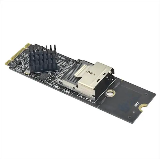 Alt view image 2 of 3 - M.2 NVME to SFF-8087 SATA3.0 Expansion Card Mini-SAS/SATA Hard Disk Adapter Card 36PIN
