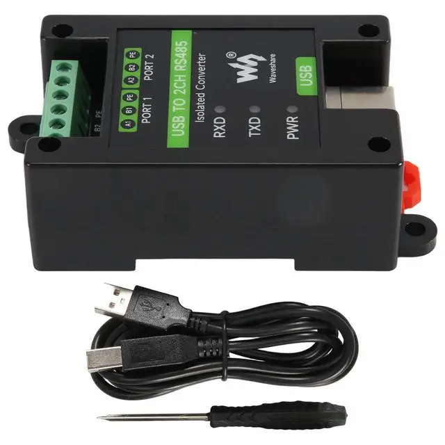 Alt view image 3 of 6 - USB to 2 Channel RS485 Industrial Grade Isolated Converter FT2232HL Support Wall and Din Rail