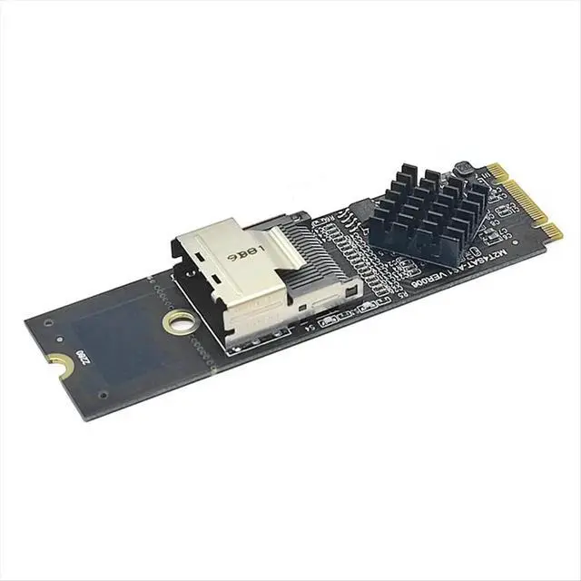 Alt view image 3 of 3 - M.2 NVME to SFF-8087 SATA3.0 Expansion Card Mini-SAS/SATA Hard Disk Adapter Card 36PIN
