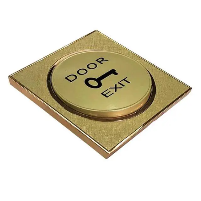 Alt view image 2 of 6 - Door Release Switch Golden Color 10Pcs Set For Door Exit Button For Access Control System