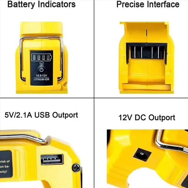 Main image of Rechargeable Rotatable Torch Lamps Flashlight LED Work Light for 10.8V-12V Li-Ion DCB124 DCB120 DCB123