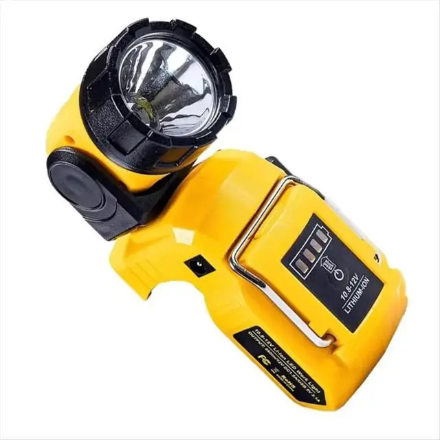 Alt view image 3 of 3 - Rechargeable Rotatable Torch Lamps Flashlight LED Work Light for 10.8V-12V Li-Ion DCB124 DCB120 DCB123