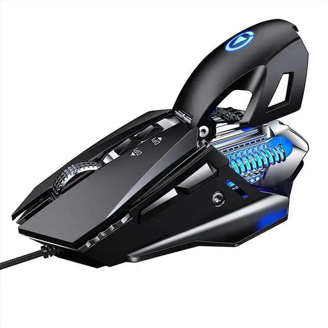 Alt view image 2 of 3 - G10 USB Wired Macro Programming Gaming Mouse Colorful Water-Cooled Light 7200 DPI with LED Backlight 7 Button Black