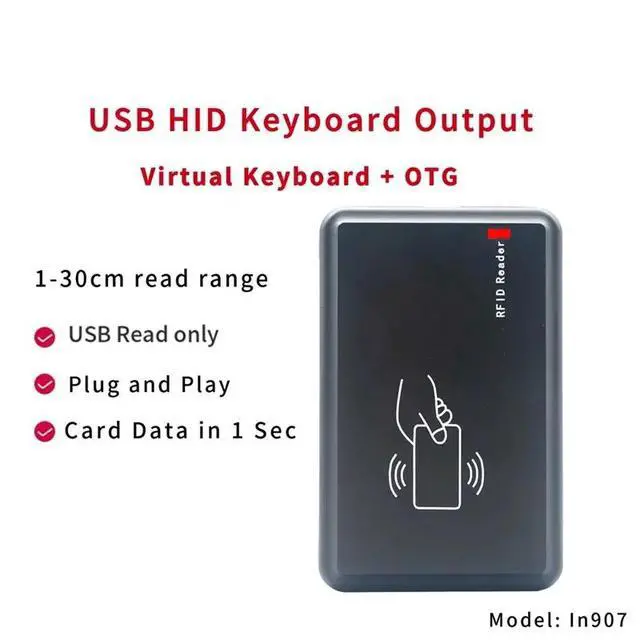 Alt view image 3 of 3 - RFID Reader Writer 915M USB Plug& Play , Long-Range RFID Inventory Device, Handheld UHF Tag Reader