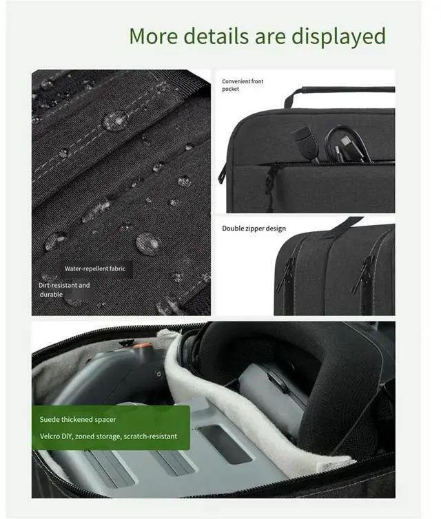 Main image of Double Layered DIY Handbag for RC 2 / Motion Controller 3 /Goggles 3 N3 Storage Bag for AVATA 360 / 4pro