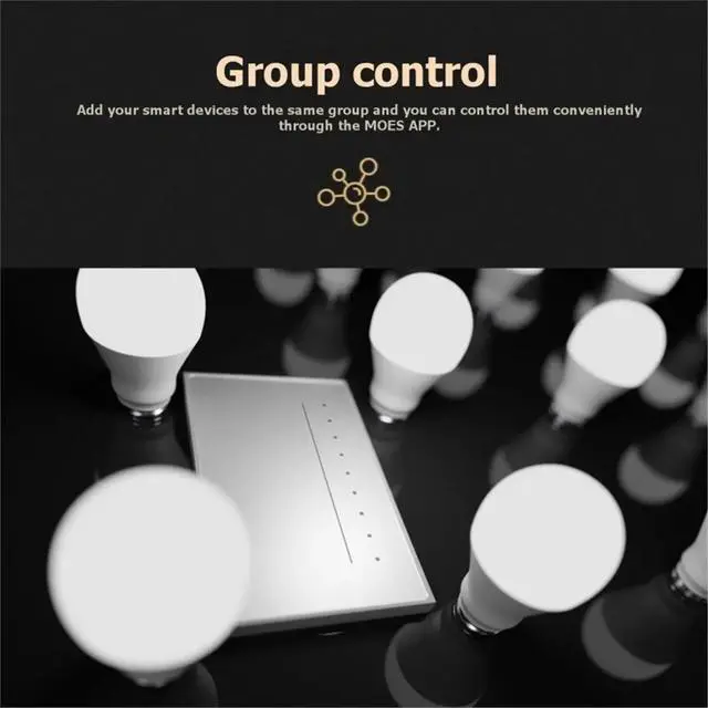 Alt view image 2 of 3 - Tuya Smart Dimmer Light Switch US Standard 1-Way Smart Switch Adjust Brightness APP Remote Control Voice White