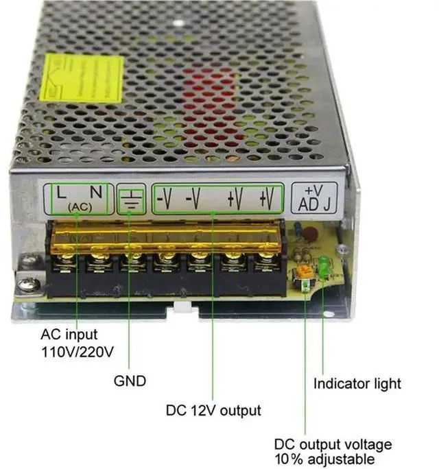 Alt view image 3 of 3 - 3X DC 12V 15A 180W Power Supply Transformer Switch AC 110V / 220V To DC 12V 20Amp Switching Adapter Converter LED(15