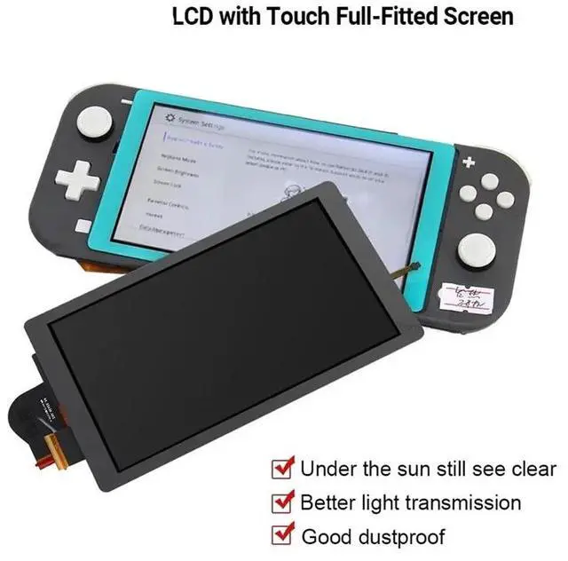 Alt view image 2 of 3 - 2-In-1 Replacement LCD Display & Touch Screen Assembly For Switch Lite Fitted Screen Replacement Kit