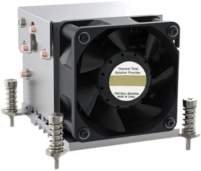 Alt view image 3 of 3 - LGA1700-R63 2U CPU Cooler 4 Heat Pipes 78mm X 78mm Mounting Pitch Heat Sink Radiator for LGA 1700 Server Chassis