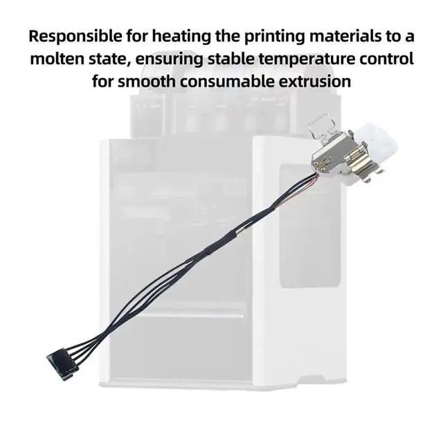 Alt view image 2 of 3 - Left Hotend Heating Assembly for H2D Smooth Filament Extrusion and for H2D 3D Printer Parts, Right