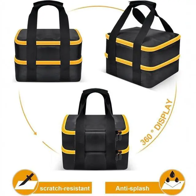 Alt view image 3 of 3 - Storage Bag for 20V/18V/12V Charger, Tool Batteries Carrying Case Cover