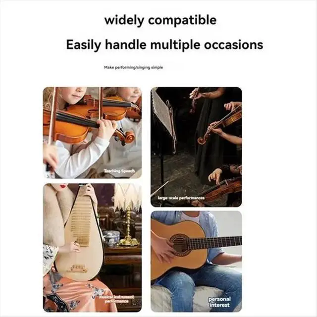 Alt view image 3 of 3 - 2 4G Mic Solution for Violin Viola Cello Players Robust Connection with Simultaneous Charging Capability