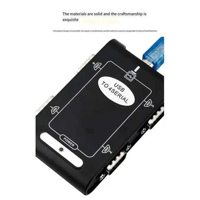Alt view image 2 of 3 - Serial Port Adapter: 4-Port RS232 DB9 COM to USB 2.0 Adapter Card (RS232 to USB Cable),Industrial ,for POS System