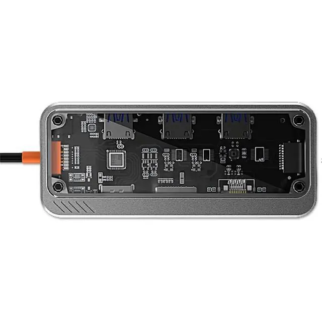 Alt view image 3 of 3 - USB-C HUB 10 in 1 USB Expander Dock Docking Station Adapter for Type-C Device SD TF RJ45 1000M Audio 3.5mm Converter.