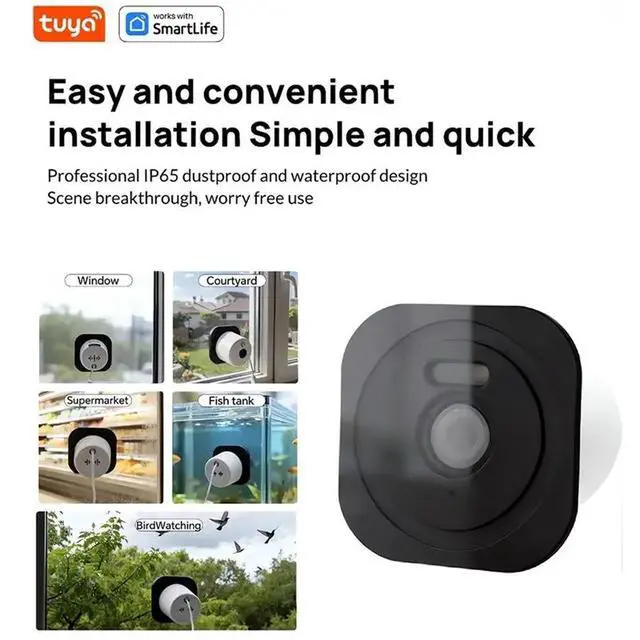 Alt view image 3 of 6 - IDUD For Home Security App Controlled Tuya Smart Window Camera 3MP Full-Color Night Vision 2.4G/5G Dual-Band Through Window