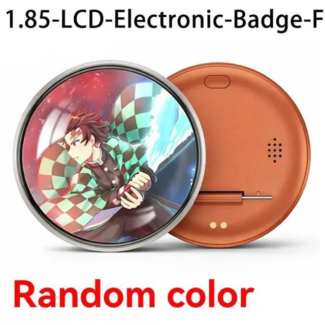 Alt view image 3 of 3 - Electronic Badges 1.85 Inches LCD Touch Screen Animes Pin Can Uploading Photos GIFs and Videos Gift for Fan