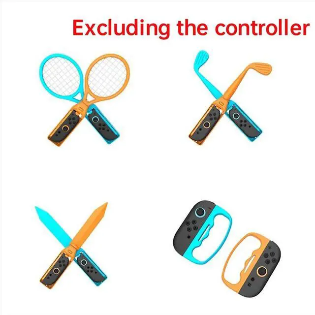 Main image of 18in1 Motion Sensing Sports Suit Set for Switch 2 Controller Detachable Grip+Tennis Racket+Wristband Set
