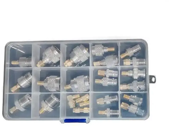 Alt view image 3 of 3 - 24PCS SMA Coaxial Adapter Kit SMA M/F to TNC UHF BNC N F Coax Cable Connector Radio Antenna Converter Set