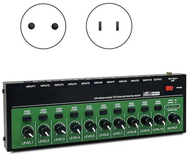 Main image of MX1002 10 Channels Stereo Headphone Amplifier Mini Ultra Low Noise Audio Amplifier Earphone Splitter