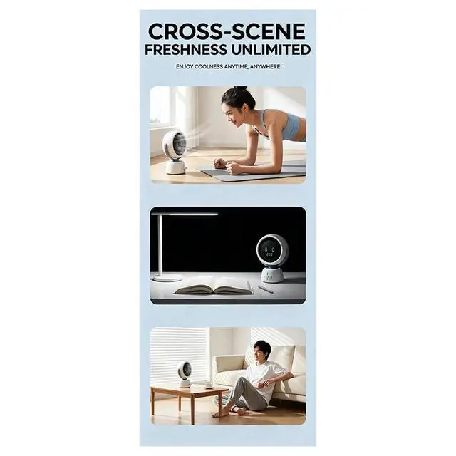 Alt view image 2 of 3 - Ai Face-Tracking F08 Desktop Circulating Silent Fan-Summer Electronics Mini Fan
