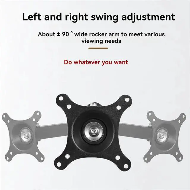 Main image of Monitor Wall Mount , Adjustable Screen Bracket for 14-27Inches Universal Retractable TV Mounts