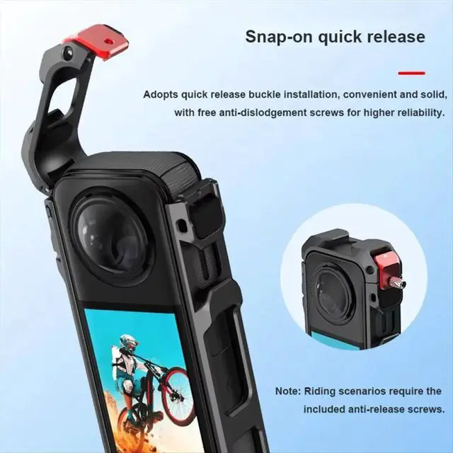 Alt view image 2 of 3 - Cage Protective Case for X5,Metal Frame Expansion Adapter Mount with Lens Cover Camera Accessory