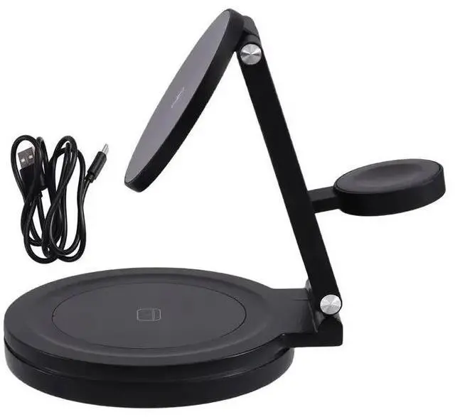 Main image of Foldable 3In1 Charging Station 360° Rotation, Magnetic 15W For 12-17,For Watch& For
