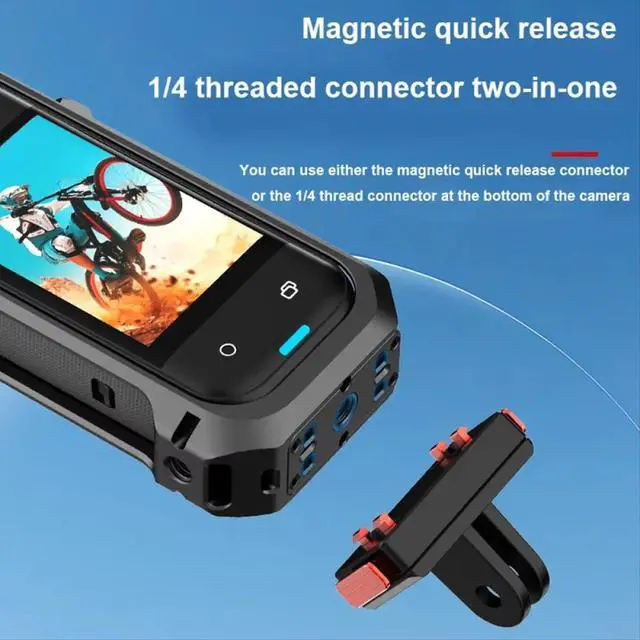 Alt view image 3 of 3 - Cage Protective Case for X5,Metal Frame Expansion Adapter Mount with Lens Cover Camera Accessory