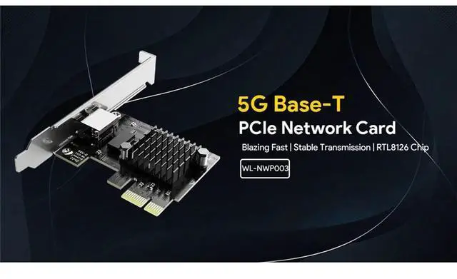 Main image of 5Gbps PCIE Network Card Ethernet Adapter RTL8126 Chip Supports Wake on LAN & PXE Boot for Win10/11