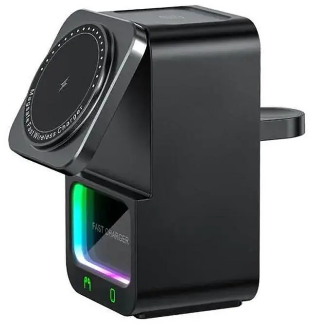 Main image of 15W 5 In 1 Magnetic Night Lights Bluetooth Speaker For Iwatch Fast Charging Dock Station