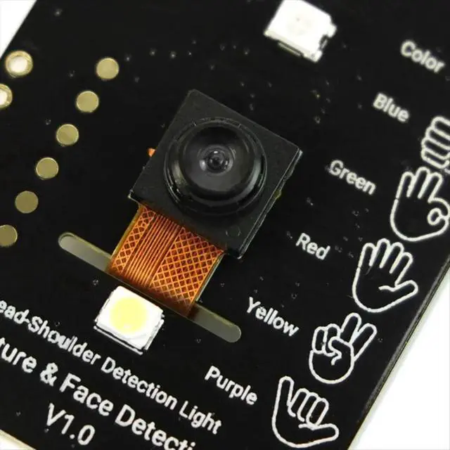 Alt view image 3 of 3 - AI Visual Gesture Human Presence Tracking Sensor 5 Gesture Range 3 Meters 10 Tracking Mind+Graphical Programmin